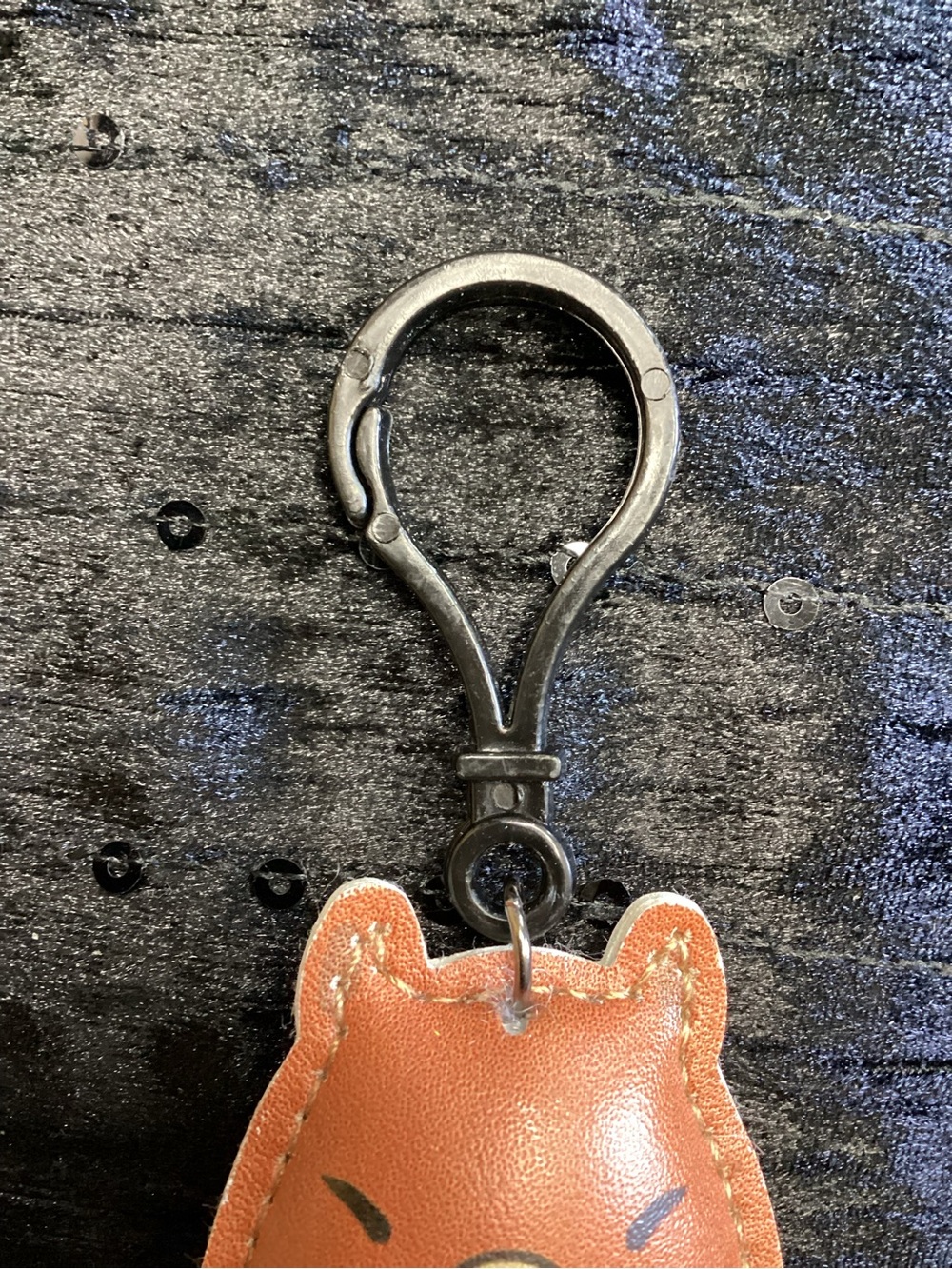 Brown Alpaca Pom Pom Keychain with Clip - Picture 7 of 11